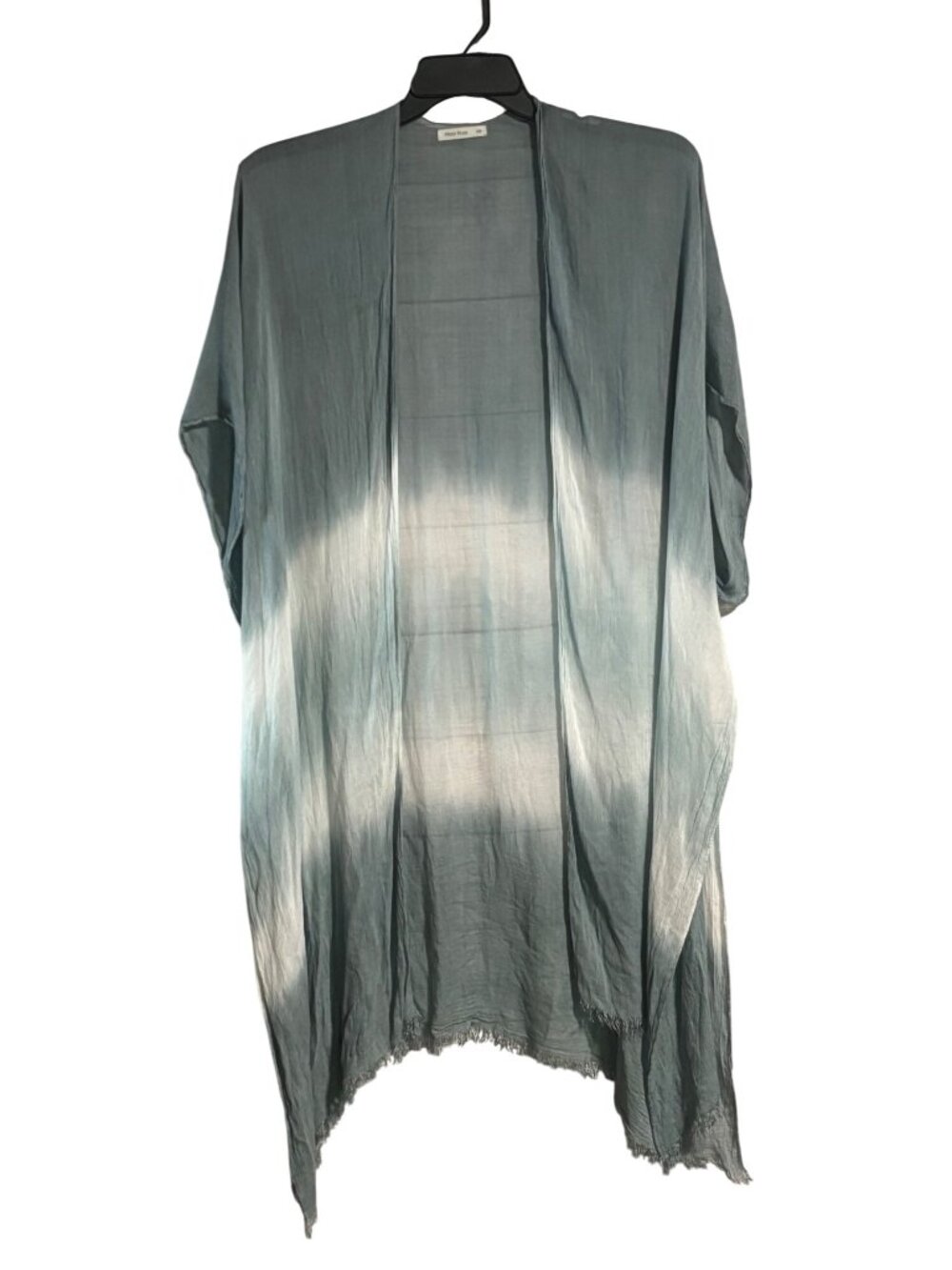 Moss Rose Women Open Front Kimono Coverup Green Tie-Dye Shrug Wrap One Size SNAG